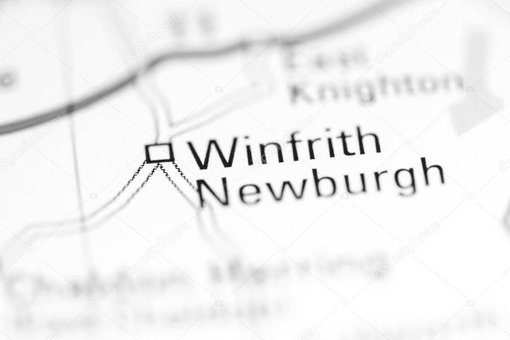 Winfrith Newburgh. United Kingdom on a geography map