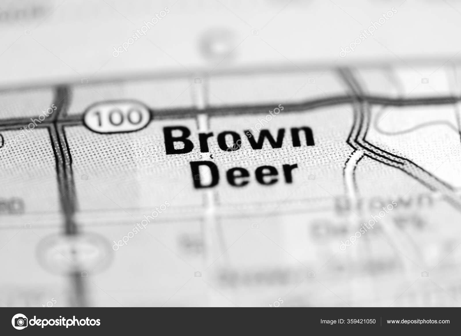 Brown Deer Geographical Map Usa — Stock Photo © aliceinwonderland2020