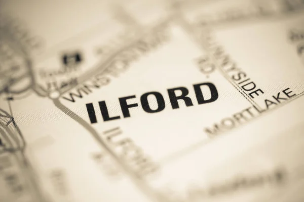 Ilford Map United Kingdom — Stock Photo, Image