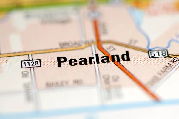 Pearland Mapa Geográfico Dos Eua — Fotografia de Stock