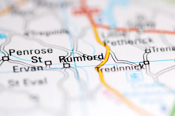 Rumford Regno Unito Una Carta Geografica — Foto Stock