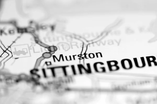 マルストン 地理地図上のイギリス — ストック写真