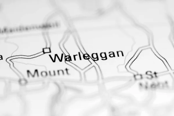 Warleggan Велика Британія Географічній Карті — стокове фото