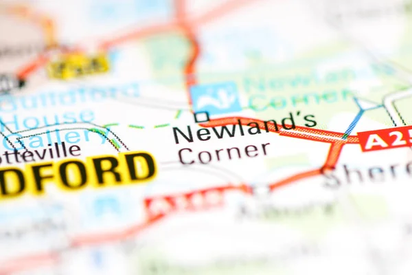 Куточок Ньюленда Велика Британія Географічній Карті — стокове фото