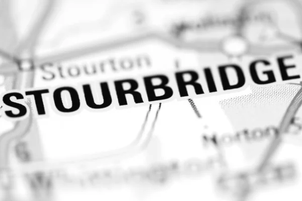 英国地图上的Stourbridge — 图库照片