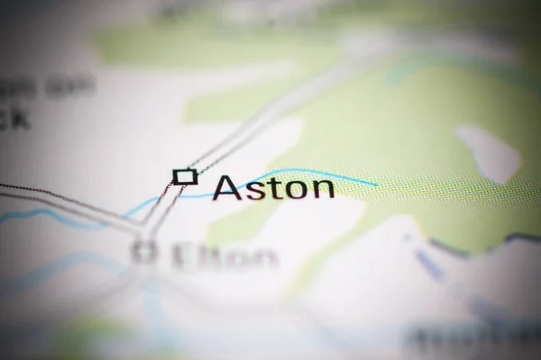 Jestem Aston Zjednoczone Królestwo Mapie Geograficznej — Zdjęcie stockowe