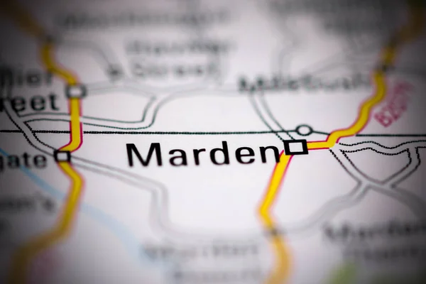マーデン 地理地図上のイギリス — ストック写真
