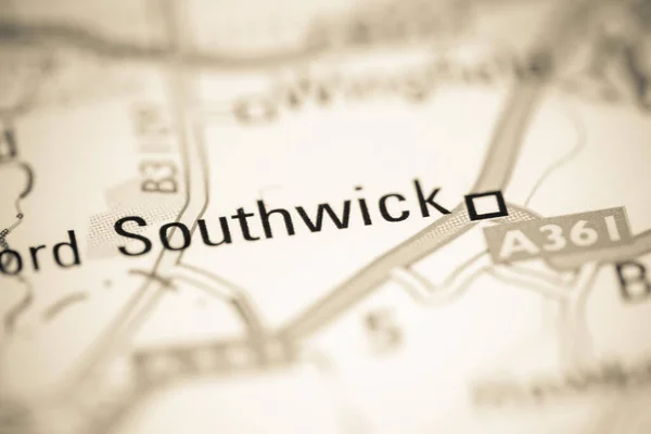 サウジウィック 地理地図上のイギリス — ストック写真
