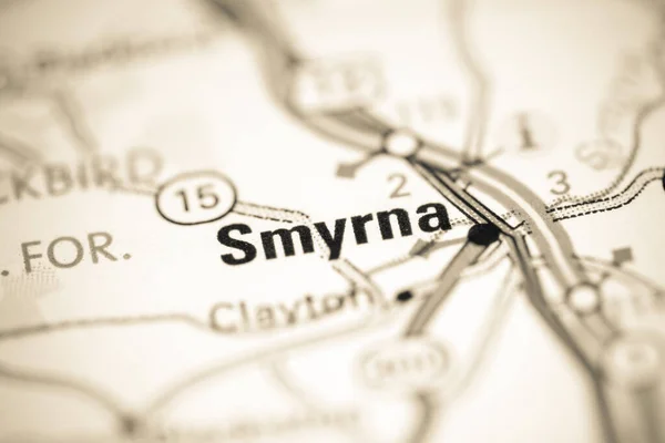 Smyrna. Delaware. USA on a geography map