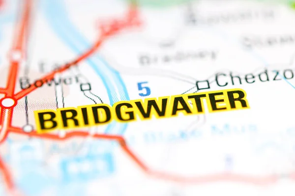 ブリッジウォーター 地理地図上のイギリス — ストック写真