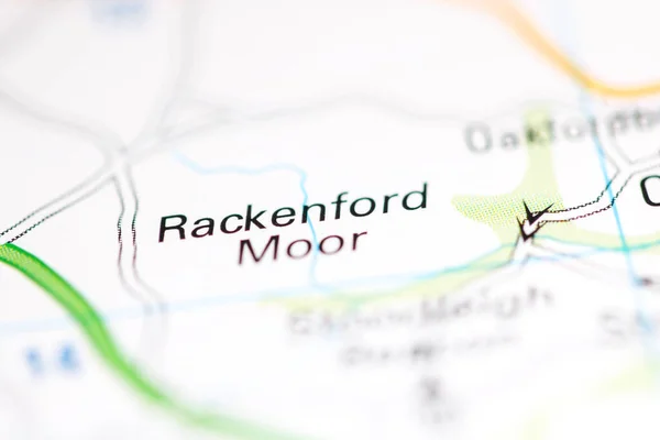 ラッケンフォード ムーア 地理地図上のイギリス — ストック写真
