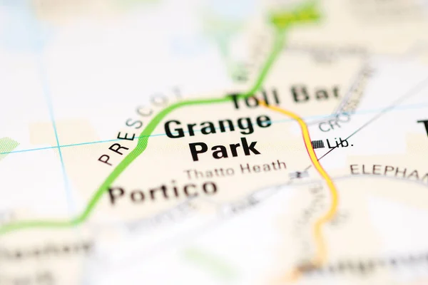 Grange Park on a geographical map of UK