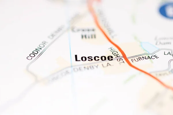 Loscoe Mapa Geográfico Reino Unido — Fotografia de Stock
