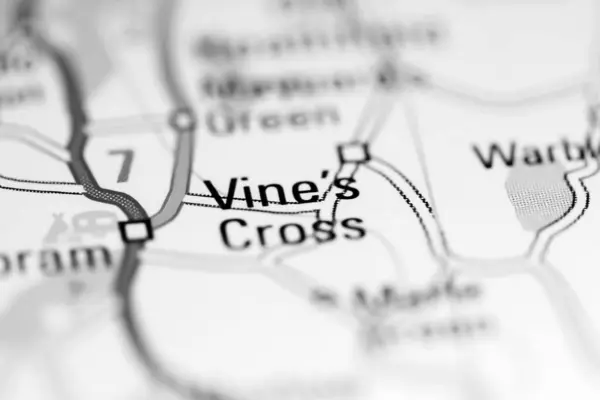 Vine Cross Verenigd Koninkrijk Aardrijkskundekaart — Stockfoto