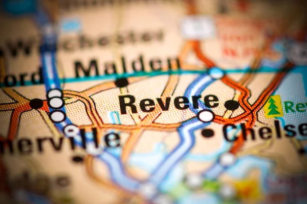 リベレ マサチューセッツ州 地理地図上のアメリカ — ストック写真