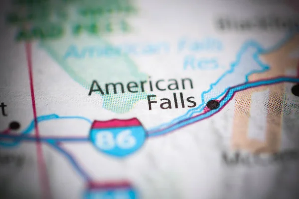 美国地图上的美国瀑布 — 图库照片