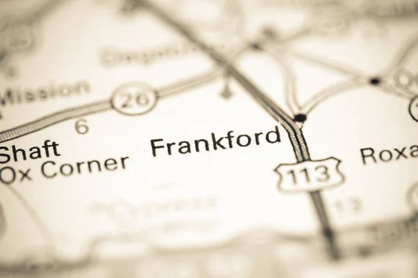 Frankford. Delaware. USA on a geography map