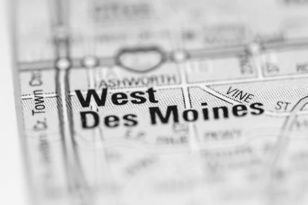 West Des Moines Una Mappa Degli Stati Uniti America — Foto Stock