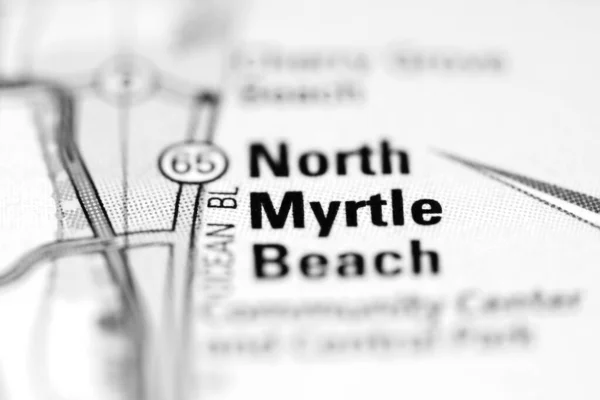 Βόρεια Παραλία Myrtle Γεωγραφικό Χάρτη Των Ηπα — Φωτογραφία Αρχείου