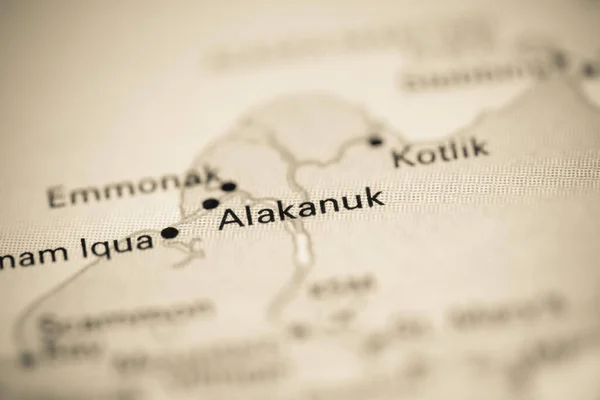 Alakanuk Alaska Usa Geography Map — Stock Photo, Image