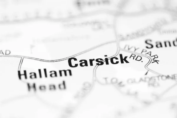 Carsick Географічній Карті Великої Британії — стокове фото