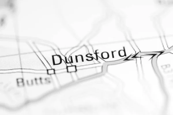 Дансфорд Велика Британія Географічній Карті — стокове фото