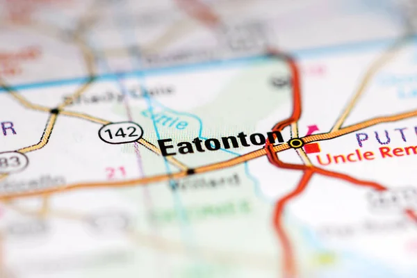 Eatonton. Georgia. USA on a geography map