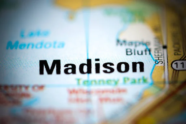 Madison Geographical Map Usa — 图库照片