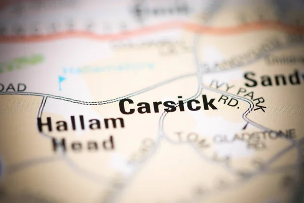 Carsick Географічній Карті Великої Британії — стокове фото