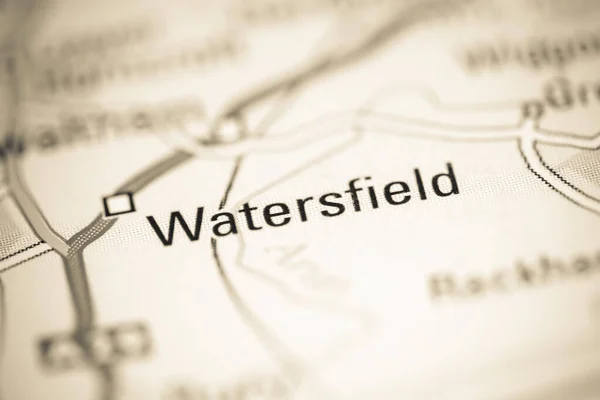 Watersfield Großbritannien Auf Einer Geografischen Karte — Stockfoto