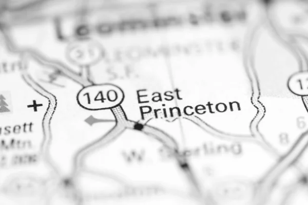 East Princeton Massachusetts Usa Auf Einer Geografischen Karte — Stockfoto