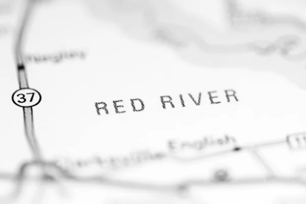 Red River Texas Eua Sobre Mapa Geografia — Fotografia de Stock