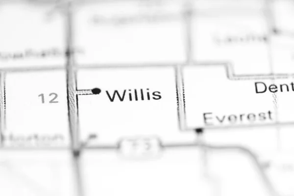 Willis Kansas Eeuu Mapa Geográfico — Foto de Stock
