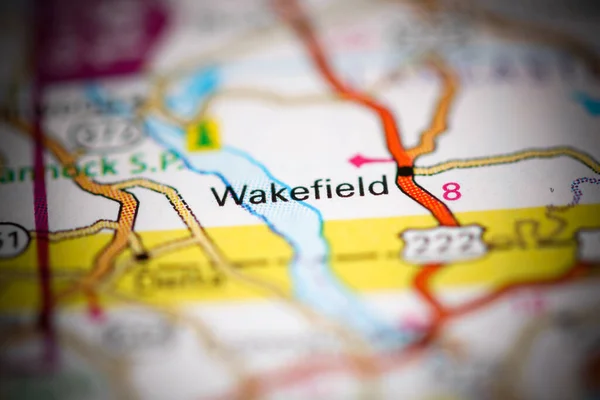 Wakefield Pensilvânia Eua Sobre Mapa Geografia — Fotografia de Stock