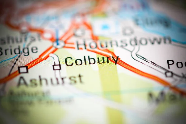 コルベリー 地理地図上のイギリス — ストック写真