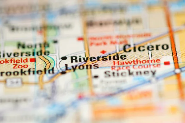 RIverside on a map of the United States of America