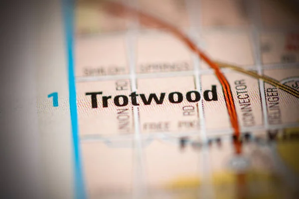 Trotwood Una Mappa Degli Stati Uniti America — Foto Stock