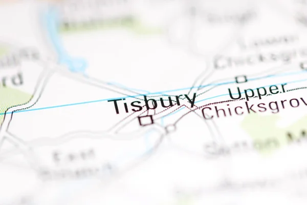 Тісбері Велика Британія Географічній Карті — стокове фото