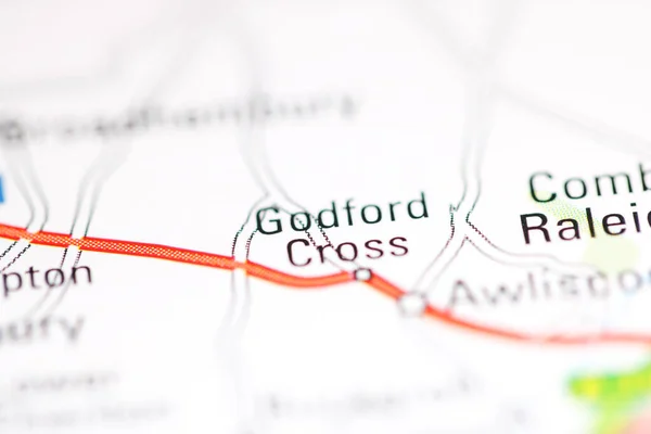 Хрест Годфорд Велика Британія Географічній Карті — стокове фото