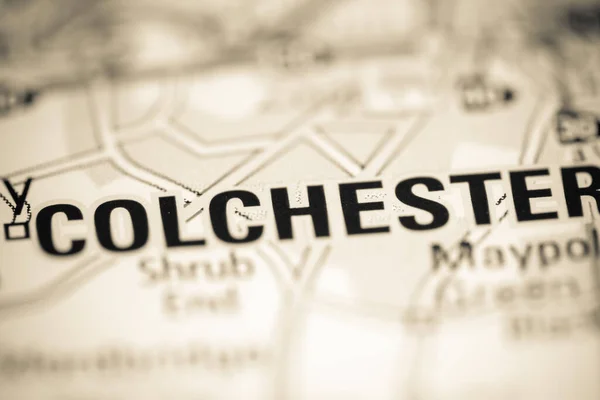 Met Colchester Verenigd Koninkrijk Aardrijkskundekaart — Stockfoto