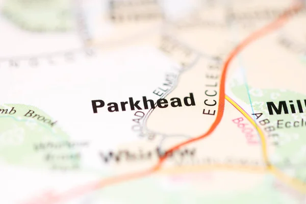 Parkhead Mapa Geográfico Del Reino Unido —  Fotos de Stock