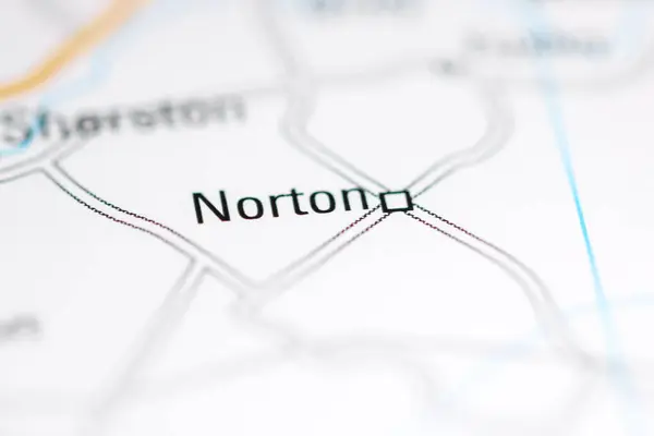 Norton Reino Unido Sobre Mapa Geografia — Fotografia de Stock