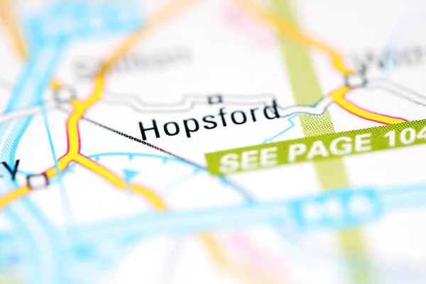 Хопсфорд Географической Карте Великобритании — стоковое фото