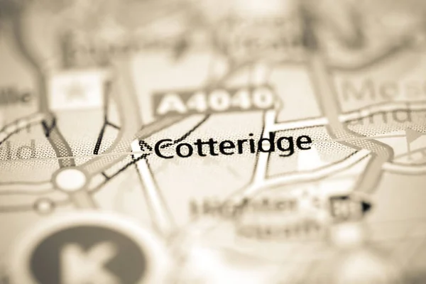 Cotteridge Mapa Geográfico Reino Unido — Fotografia de Stock