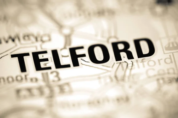 Telford Γεωγραφικό Χάρτη Του Ηνωμένου Βασιλείου — Φωτογραφία Αρχείου