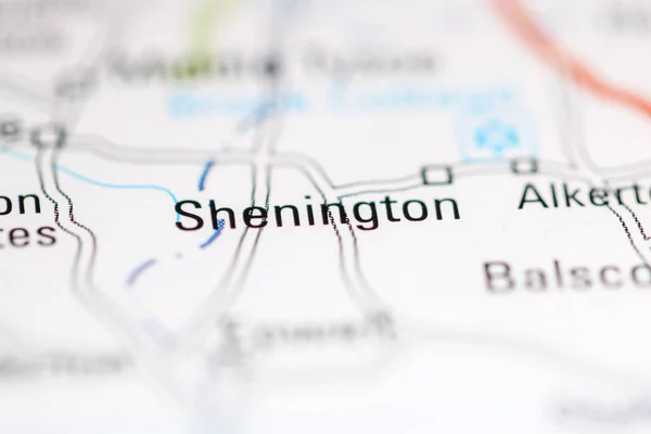 Шенінгтон Велика Британія Географічній Карті — стокове фото
