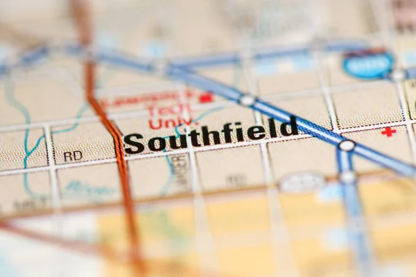 Southfield on a map of the United States of America