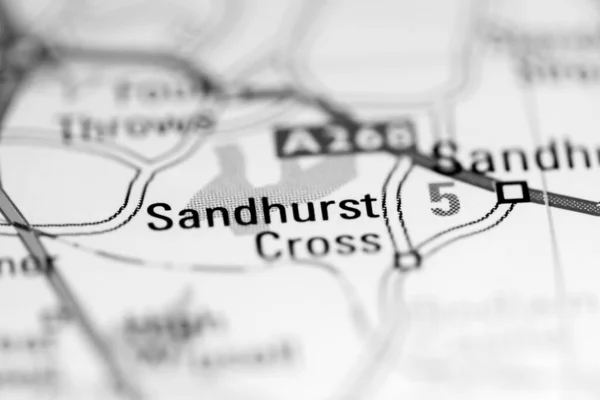 サンドハースト クロス 地理地図上のイギリス — ストック写真