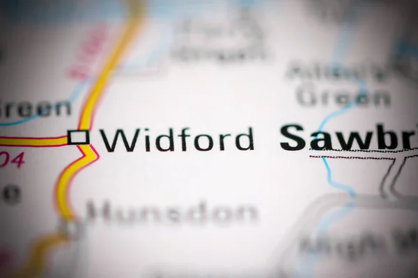 Widford Reino Unido Sobre Mapa Geografia — Fotografia de Stock