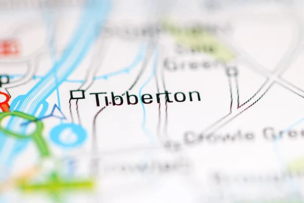 Tibberton Regno Unito Una Carta Geografica — Foto Stock
